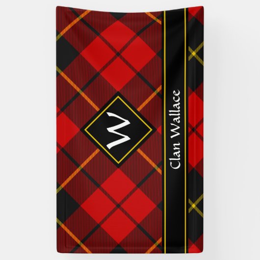 Clan Wallace Tartan Banner (Verticaal)