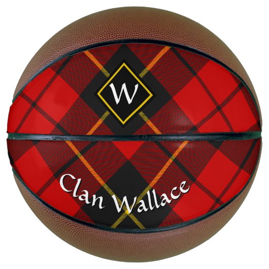 Clan Wallace Tartan Basketball Basketbal (Voorkant)