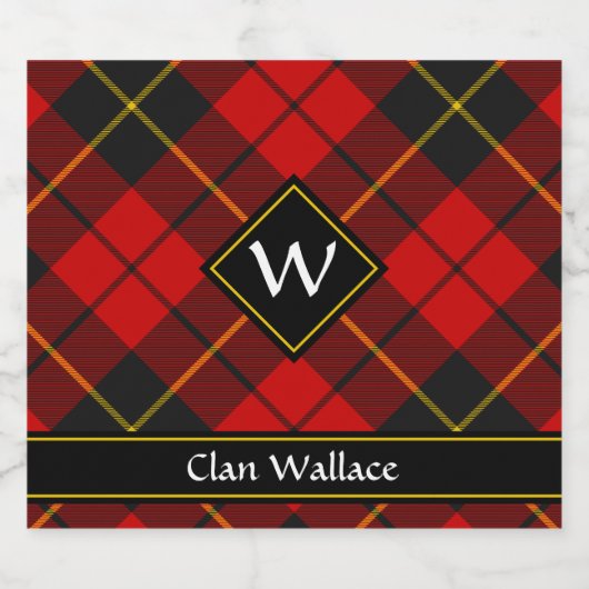 Clan Wallace Tartan Beer Fles Label Bier Etiket (Enkel label)