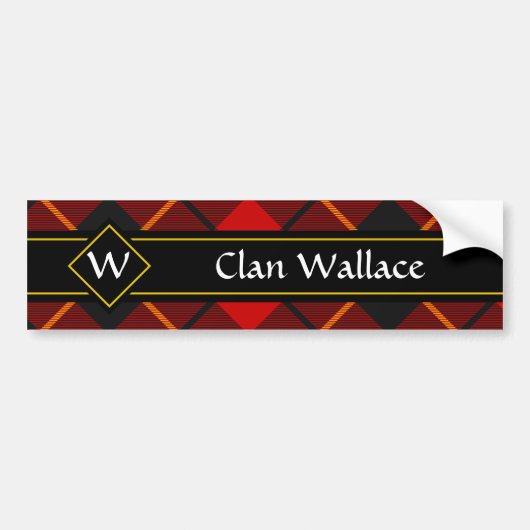 Clan Wallace Tartan Bumpersticker (Voorkant)