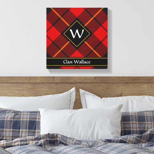 Clan Wallace Tartan Canvas Afdrukken (Insitu (Slaapkamer))