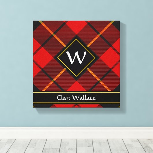 Clan Wallace Tartan Canvas Afdrukken (Insitu (Houten vloer))