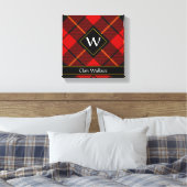 Clan Wallace Tartan Canvas Print (Insitu (Slaapkamer))