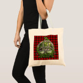 Clan Wallace Tartan Celtic Trinity Tote Bag (Voorkant (product))