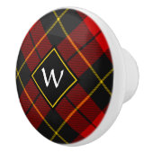 Clan Wallace Tartan Ceramic Knob Keramische Knop (Rechts)