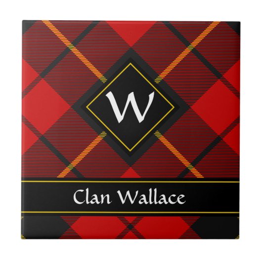 Clan Wallace Tartan Ceramic Tile Tegeltje (Voorkant)