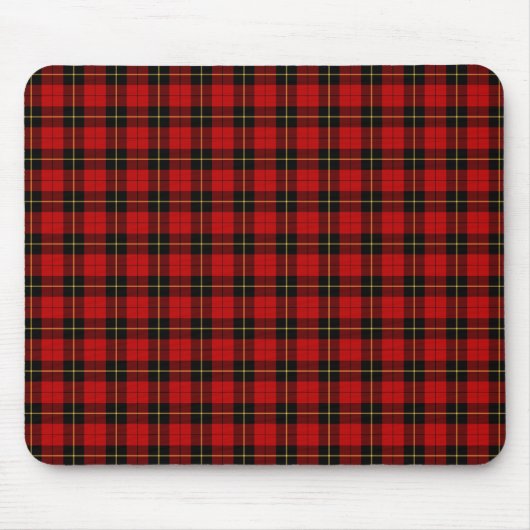 Clan Wallace Tartan Classic Rood Schots Plaid Muismat (Voorkant)