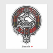 Clan Wallace Tartan Crest Sticker (Vel)