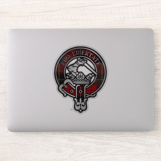 Clan Wallace Tartan Crest Sticker (Computer)