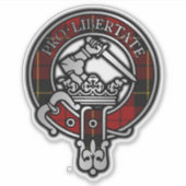 Clan Wallace Tartan Crest Sticker (Voorkant)
