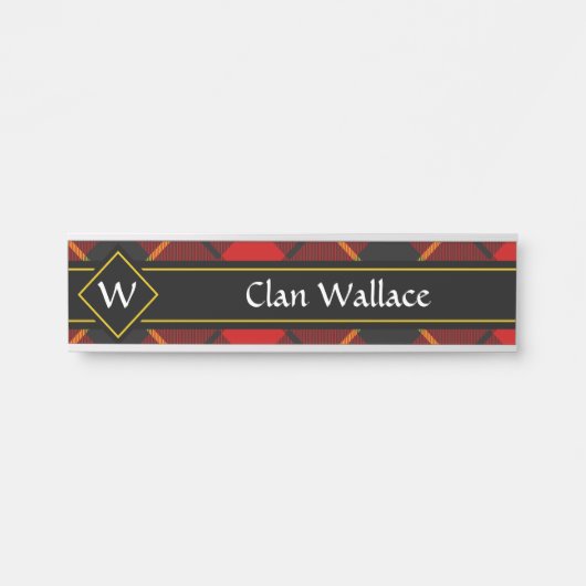 Clan Wallace Tartan Deurbord Deurbordje (Voorkant)
