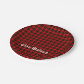 Clan Wallace Tartan en Text Papieren Bordje (Gekanteld)