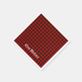 Clan Wallace Tartan en Text Servet (Hoek)