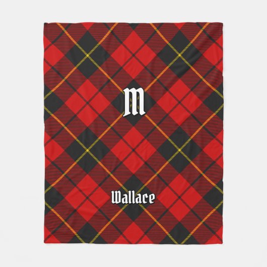 Clan Wallace Tartan Fleece Blanket (Voorkant)