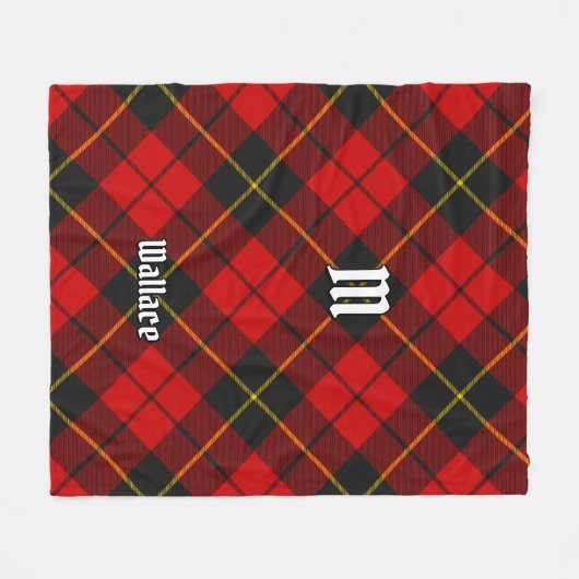 Clan Wallace Tartan Fleece Blanket (Voorkant (Horizontaal))