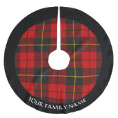 Clan Wallace Tartan geborsteld Polyester Tree Skir Kerstboom Rok (Voorkant)