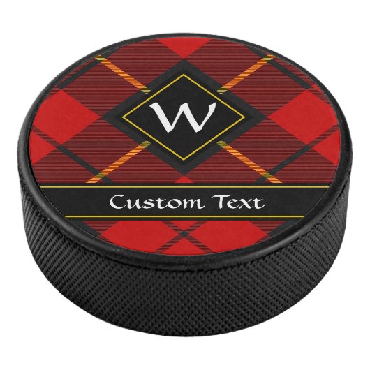 Clan Wallace Tartan Hockey Puck (3/4)