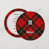 Clan Wallace Tartan Kaart (Voorkant / Achterkant)