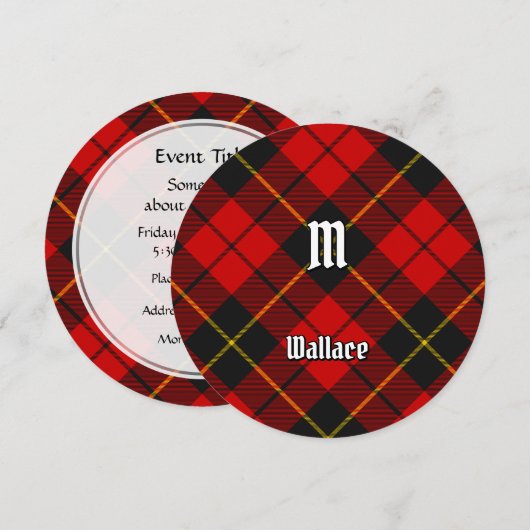 Clan Wallace Tartan Kaart (Voorkant / Achterkant)
