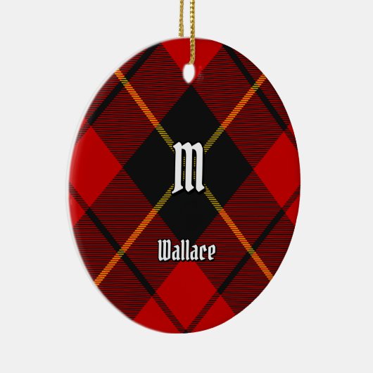 Clan Wallace Tartan Keramisch Ornament (Rechts)