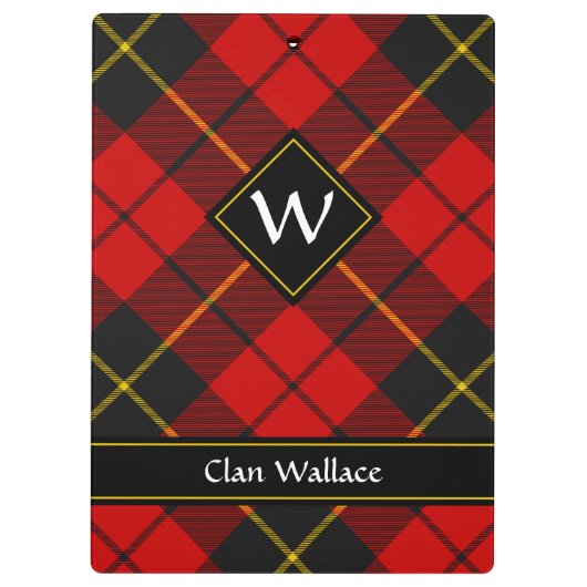 Clan Wallace Tartan Klembord (Achterkant)