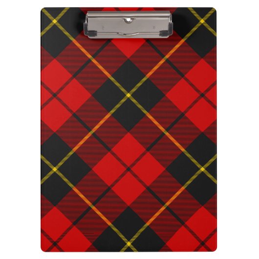 Clan Wallace Tartan Klembord (Voorkant)
