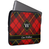 Clan Wallace Tartan-laptophoes Laptop Sleeve (Voorkant Rechts)
