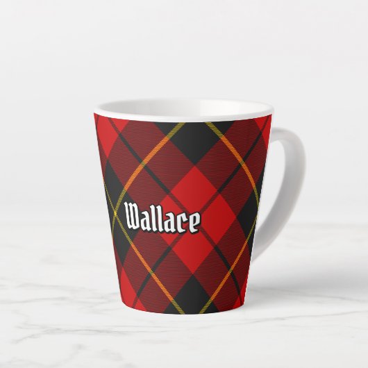 Clan Wallace Tartan Latte Mok (Rechterhoek)