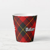 Clan Wallace Tartan Latte Mok (Voorkant)