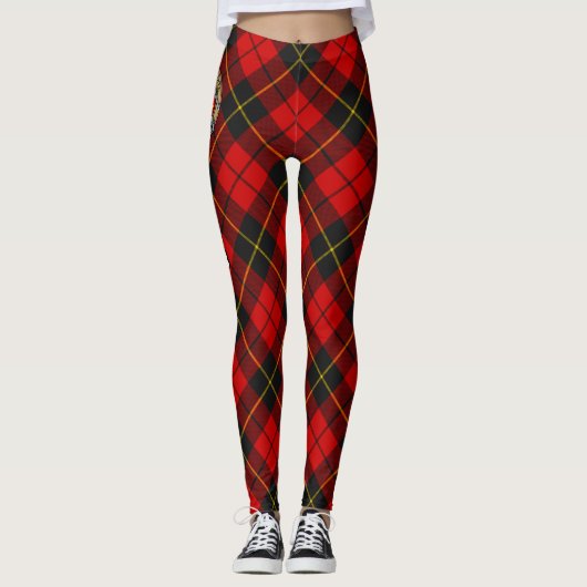 Clan Wallace Tartan Leggings (Voorkant)