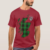 Clan Wallace Tartan Map & Crest T-Shirt (Voorkant)