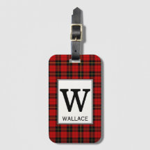 Clan Wallace Tartan Monogrammed