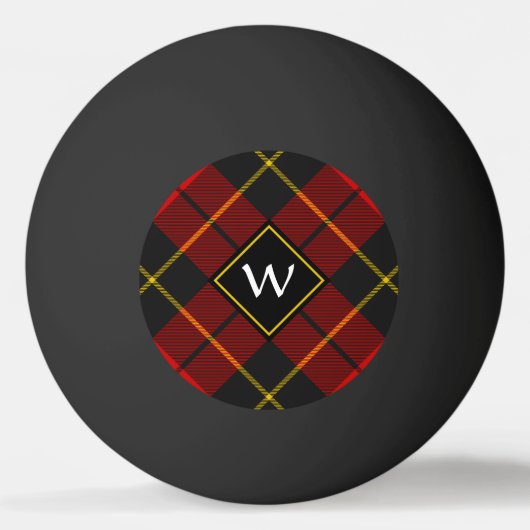 Clan Wallace Tartan Ping Pong Ball (Voorkant)