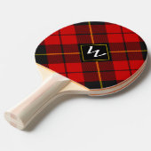 Clan Wallace Tartan Ping Pong Paddle Tafeltennisbatje (Voorkant Gekanteld)