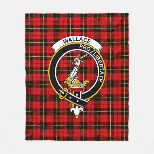 Clan Wallace Tartan Pset Fleece Deken (Voorkant)