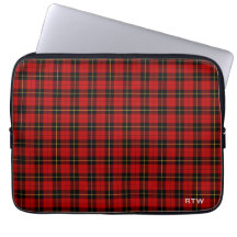 Clan Wallace Tartan Red en Black Pset Monogram