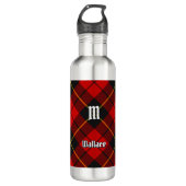 Clan Wallace Tartan Roestvrij stalen flesje Waterfles (Voorkant)