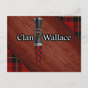 Clan Wallace Tartan Sgian Dubh Blade Briefkaart