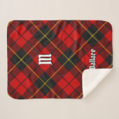 Clan Wallace Tartan Sherpa Blanket Sherpa Deken (Voorkant (horizontaal))