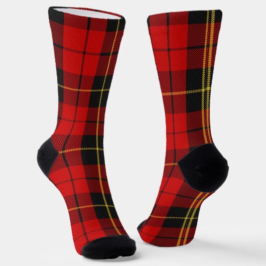 Clan Wallace Tartan Sokken (Gebogen)