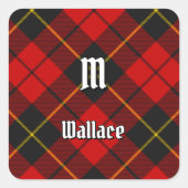 Clan Wallace Tartan Square Sticker (Voorkant)