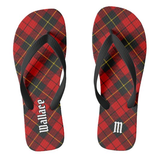 Clan Wallace Tartan Teenslippers (Voetbed)