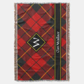 Clan Wallace Tartan Throw Blanket Deken (Voorkant Verticaal)