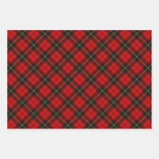 Clan Wallace Tartan Wrapping Paper Sheets (Voorkant 2)