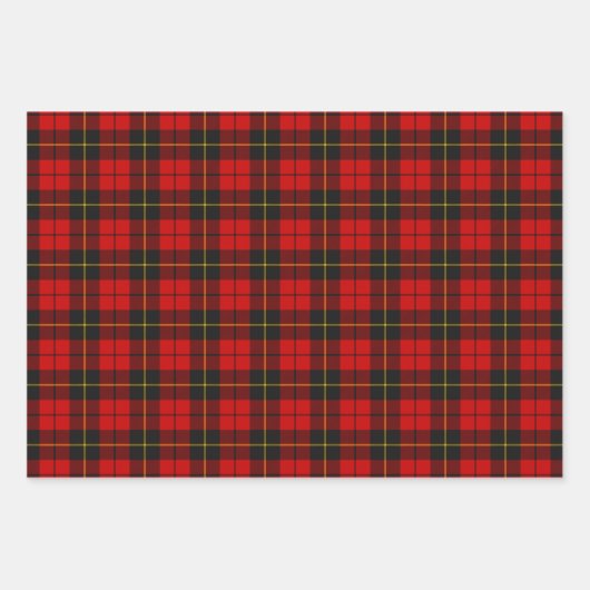 Clan Wallace Tartan Wrapping Paper Sheets (Voorkant)