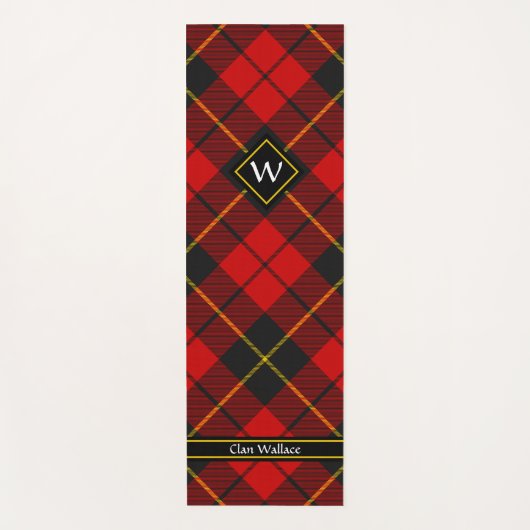 Clan Wallace Tartan Yoga Mat (Voorkant)