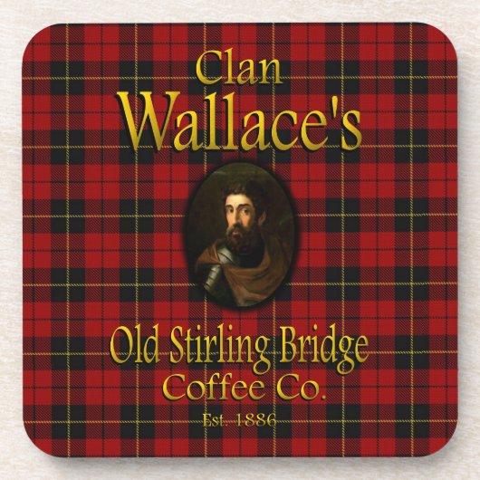 Clan Wallace's oude Stirling Bridge Coffee Co. Drankjes Onderzetter (Voorkant)