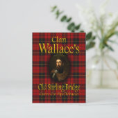 Clan Wallace's oude Stirling Bridge Pipe Tobacco Briefkaart (Staand voorkant)