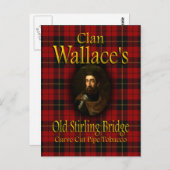 Clan Wallace's oude Stirling Bridge Pipe Tobacco Briefkaart (Voorkant / Achterkant)