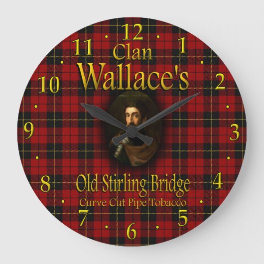 Clan Wallace's oude Stirling Bridge Pipe Tobacco Grote Klok (Voorkant)